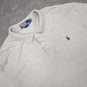 Polo Ralph Lauren Mens XL Gray Short Sleeve Cotton‎ Polo Shirt Embroidered Pony